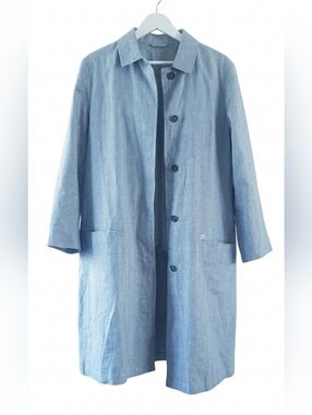 Loro Piana XL Linen Faconnable Quiet Luxury Women Storm System Minimalist Jacket
